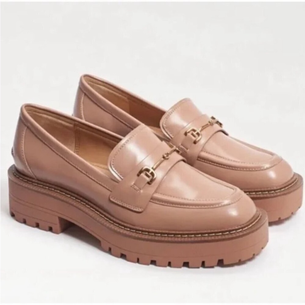 Sam Edelman x Anthropologie Laurs Lug Sole Loafer in Maple Sugar (Nude) US 8.5 - Picture 2 of 16